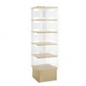 Vitrina stolp, breza, 5 polic, manjša