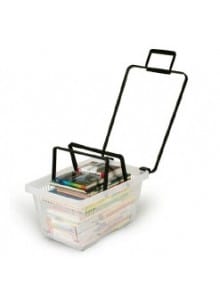 Košara na kolesih, transparentna