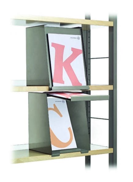 Boks s klapo za periodiko, za police globine 25cm