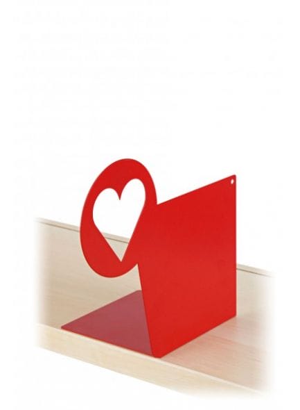 Kovinski opornik SRCE, rdeč