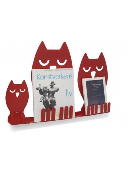 SOVICA-družina, stojalo, tridelno, rdeče