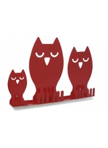 SOVICA-družina, stojalo, tridelno, rdeče