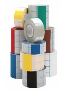 Tekstilni barvni trak na papirni podlagi - 30mm x 10m, črn