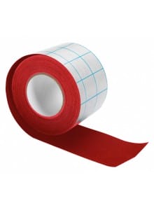 Tekstilni barvni trak na papirni podlagi - 50mm x 10m, rdeč