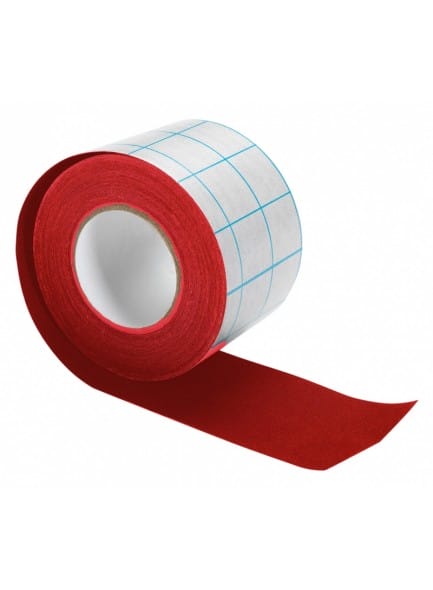 Tekstilni barvni trak na papirni podlagi - 50mm x 10m, rdeč
