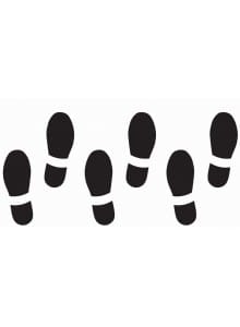 Obrisi stopal, manjši