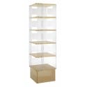 Vitrina stolp, breza, 5 polic, večja